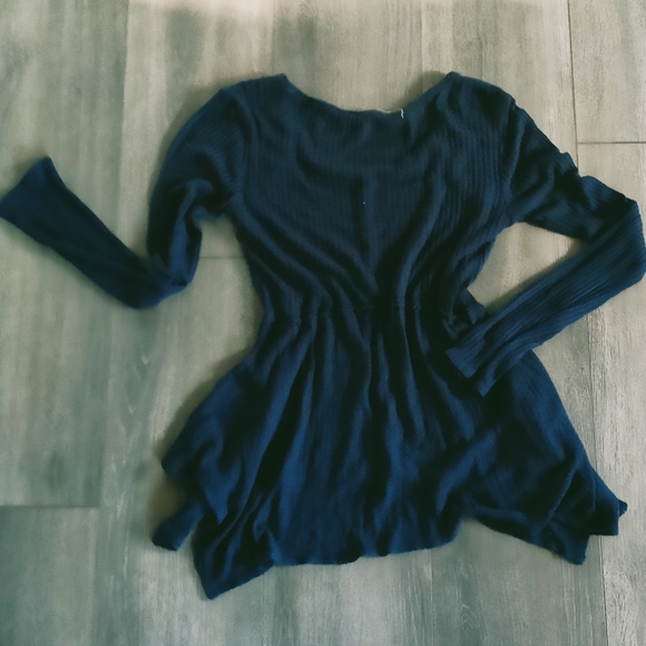 🌷3/15🌷 ❤️HP🥳 Eyeshadow tunic dark blue boho size s - Picture 4 of 8